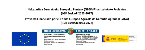 Proyecto Financiado por el Fondo Europeo Agrícola de Garantía Agraria (FEAGA) (PDR Euskadi 2023-2027)